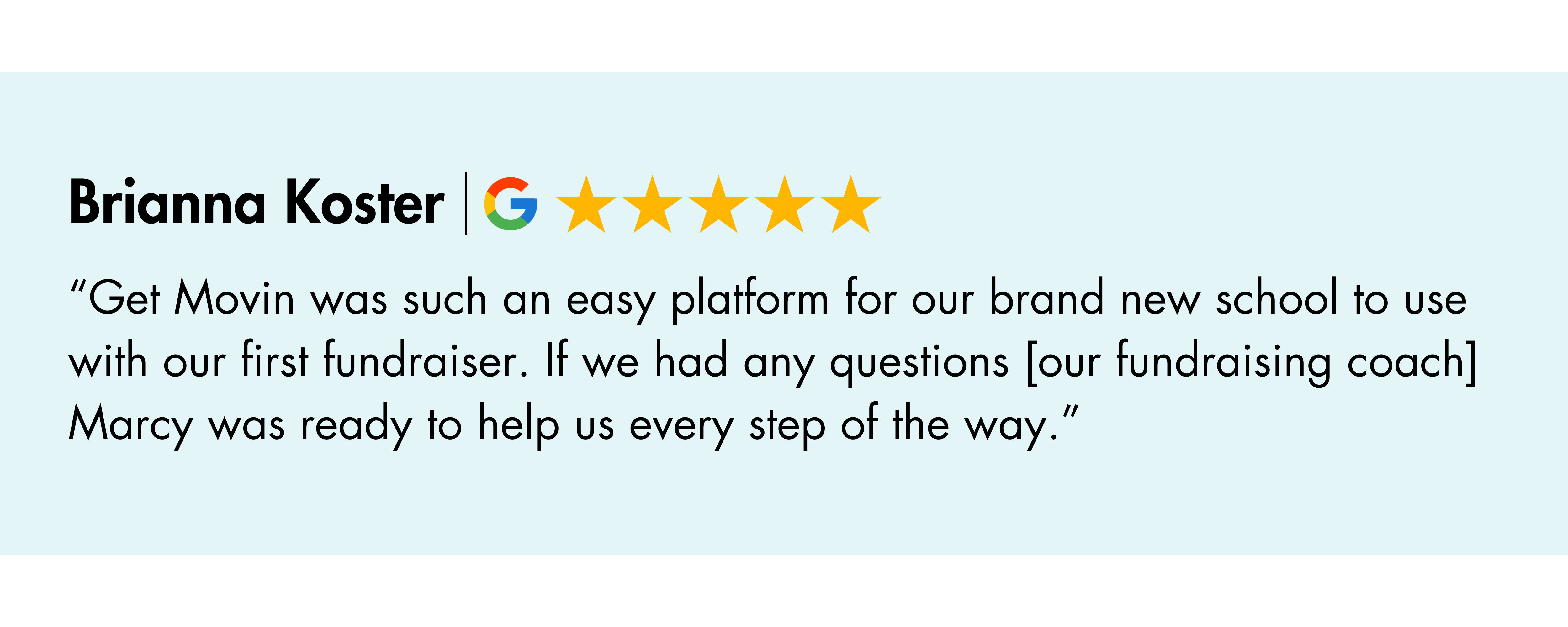 Google review from a FundHub school
