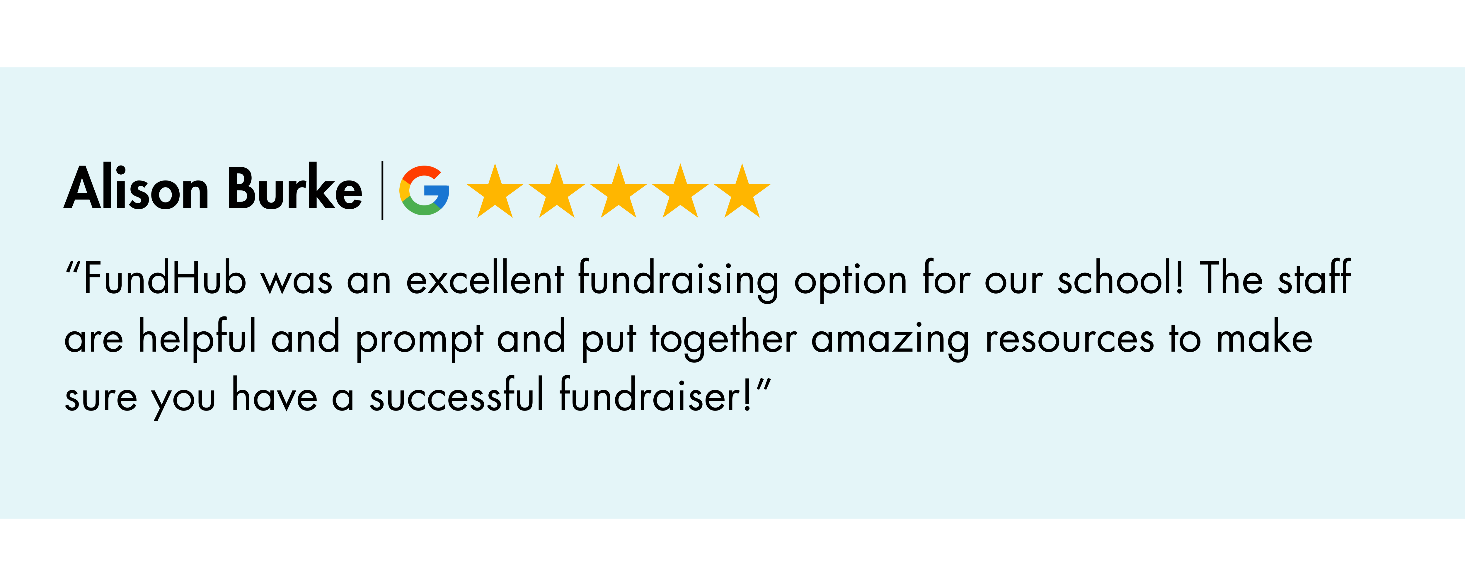 Google review from a FundHub school